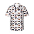 thumbnail image 1 of Fotbe Pirate Theme Camisa Hawaiana para Hombre Unisex – Camisa Casual de Verano con Botones de Manga Corta de Algodón y Lino,3X-Large, 1 of 7