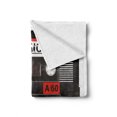 thumbnail image 2 of 70s Party Soft Flannel Fleece Blanket, Broken Analogue Audio Cassette Music Playing Record Vintage Technology, Cozy Plush for Indoor and Outdoor Use, 50" x 70", Orange Caramel White, by Ambesonne, 2 of 6
