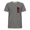 thumbnail image 4 of Aobny American Flag Mens Tshirt Fourth of July Patriotic Clothes Big & Tall Short Sleeve T Shirts for Men,Gray,M, 4 of 5