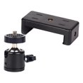 thumbnail image 1 of Phone Tripods Holder Clip with Cold Shoe Mount Rotate Adjustable Clamp Holder for Phone, 1 of 5