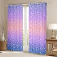 thumbnail image 2 of jejeloiu Blue Purple Ombre Black Out Curtains,Starry Sky Star Curtains Pack of 2 (42x63 Each) For Kids, 2 of 6