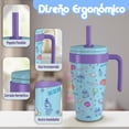 thumbnail image 3 of Magma Life Termo Acero Inoxidable para Niños Mini Flip 532 ml (18 oz), Doble Pared, Tapa Antiderrames con Popote, Mantiene Frío y Caliente, 3 of 7