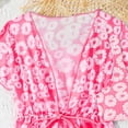 thumbnail image 5 of CAUYDY Children Girls Swimsuit Sets Little Girls Bathing Suit Tankini Girls' Swimwear Summer Beach 4T 5T 6T 7T 8T 9T Kid Girls Bikini 2Pcs Set with Cover Ups (Sizes 9-10 Years,F02-Hot Pink), 5 of 6