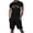 Black, variant on Short Sets for Men New York Graphic Crewneck T Shirt and Shorts 2 Piece Matching Set Mens Summer Outfits