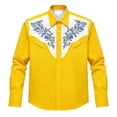 thumbnail image 4 of Zysthvn Long Sleeve Casual Shirts for Men Work Western Cowboy Summer Tshirts Shirts for Men Lightweight Printed Button Turn Down Collar Tops, 4 of 4