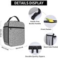 thumbnail image 6 of Lunch Bags For Women/Men Silver Glitter Insulated Lunch Bag For Work Office Picnic Lunch Cooler Bag With Adjustable Shoulder Strap, 6 of 6