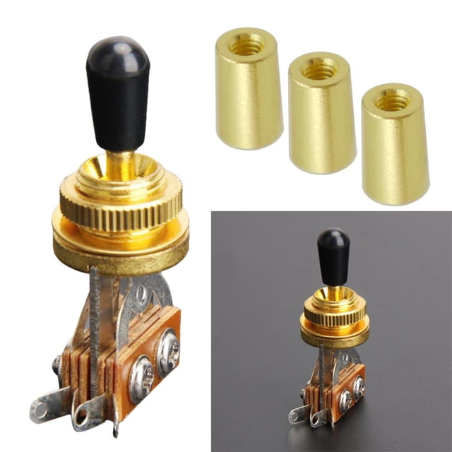 3 Piezas de Puntas de Interruptor de 3 Vías Baoblaze Interruptor de Palanca de Latón para Guitarra Eléctrica