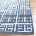 thumbnail image 5 of SAFAVIEH Montauk Alicia Geometric Cotton Area Rug, Blue/Ivory, 6' x 6' Round, 5 of 6