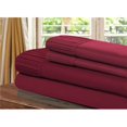 thumbnail image 1 of Chic Home SMT109-US Plissée Feuille de Microfibre&44; Bordeaux - Simple, 1 of 1