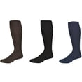 thumbnail image 1 of Classic Fine Ribbed Premium Over the Calf Combed Cotton Socks 3 pair pack, 1 of 2