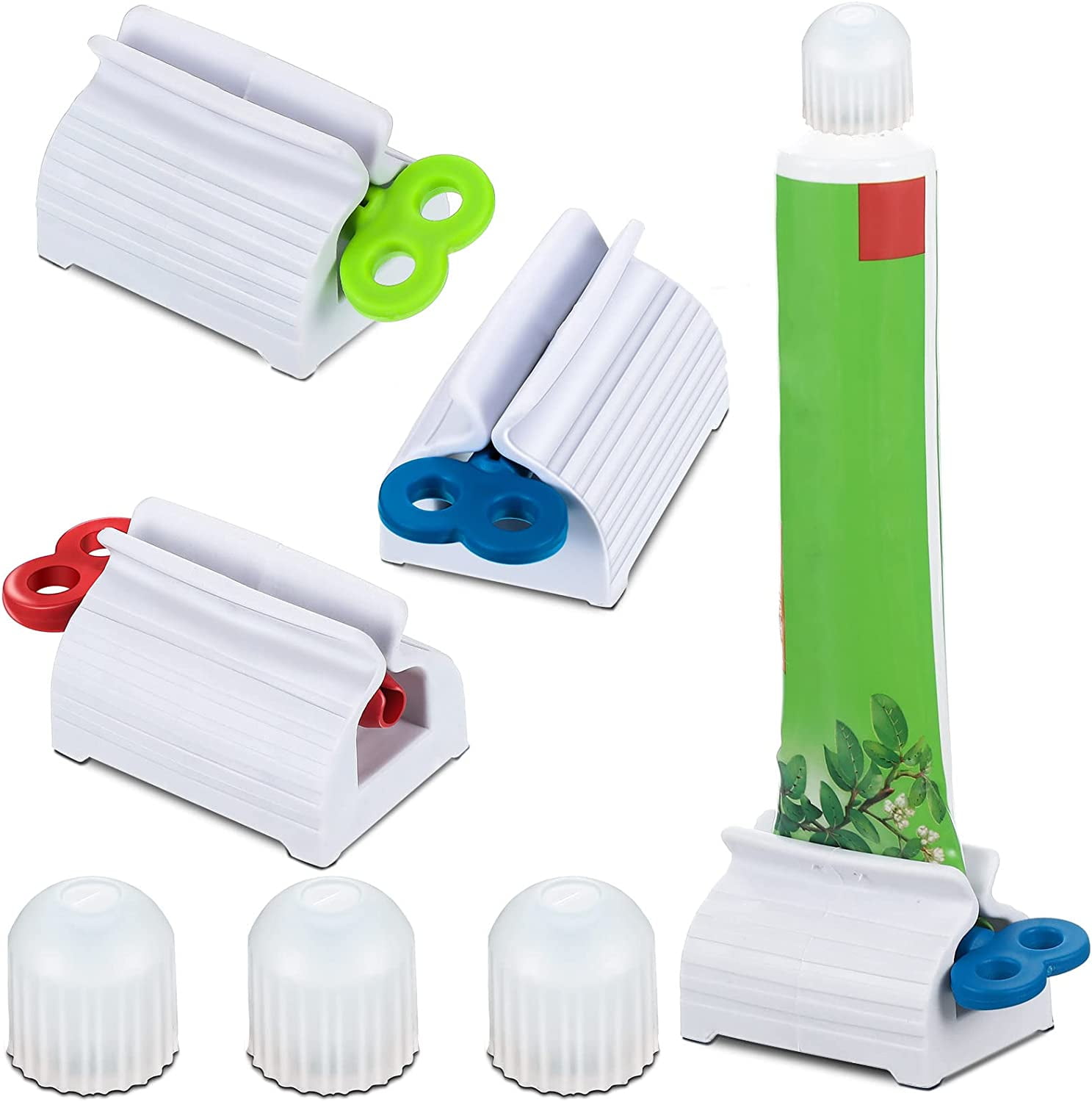 6 Pieces Toothpaste Squeezer Self Cleaning Toothpaste Caps Toothpaste