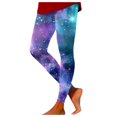 thumbnail image 2 of Stephy Galaxy Costume Women Colorful Leggings Fancy Costume Glitter 3D Printing Costume for Women, Purple, XXL, 2 of 4