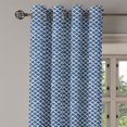 thumbnail image 3 of Ambesonne Petrol Blue Grommet Curtain, Sketchy Inner Shape, 50" x 54", Petrol Blue and White, 3 of 6