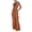 Brown, variant on Women's Strapless Jumpsuits Ruched Wide Leg Long Pants Romper Khaki M
