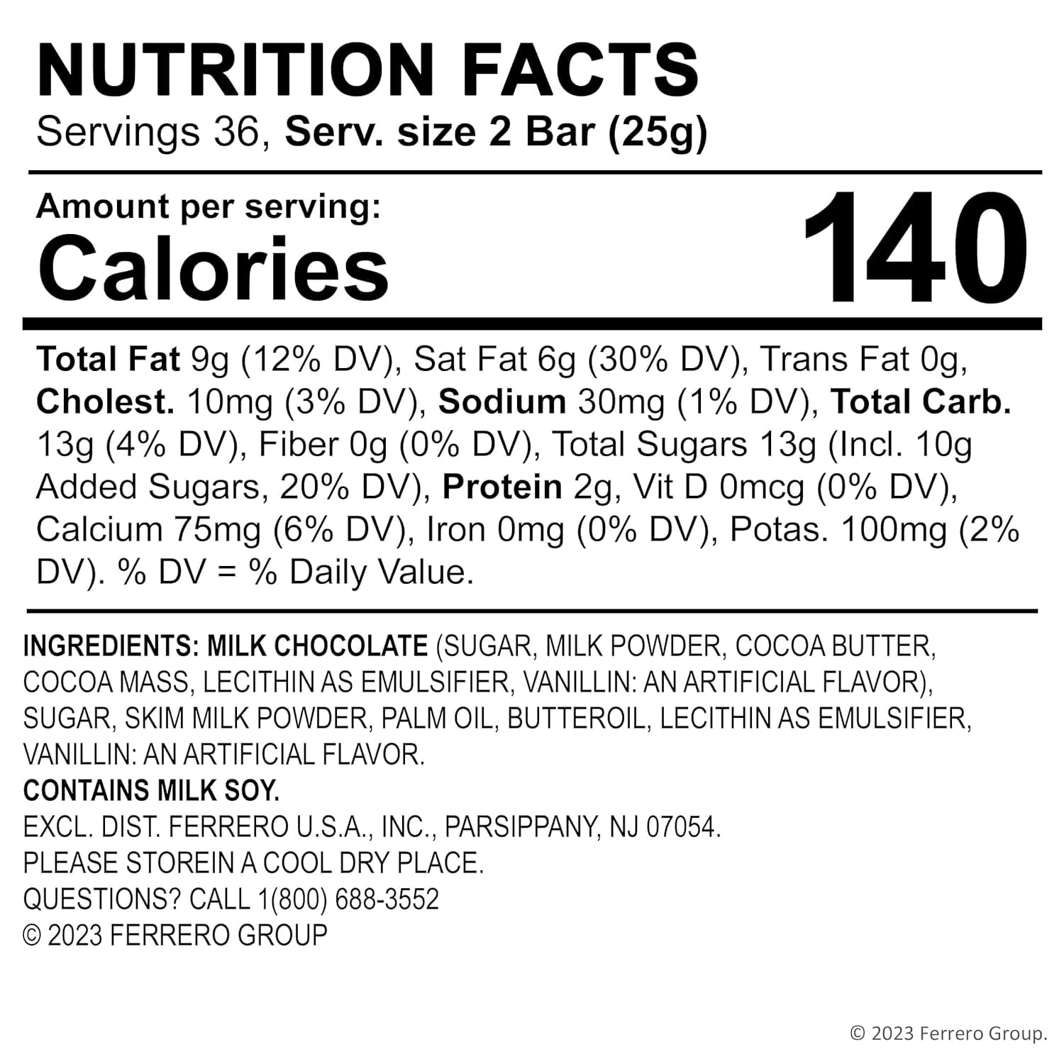18 Four Count Packs, Milk Chocolate Bar With Creamy Milky Filling, Holiday Stocking Stuffer, Individually Wrapped Candy, 1.8 Oz Each