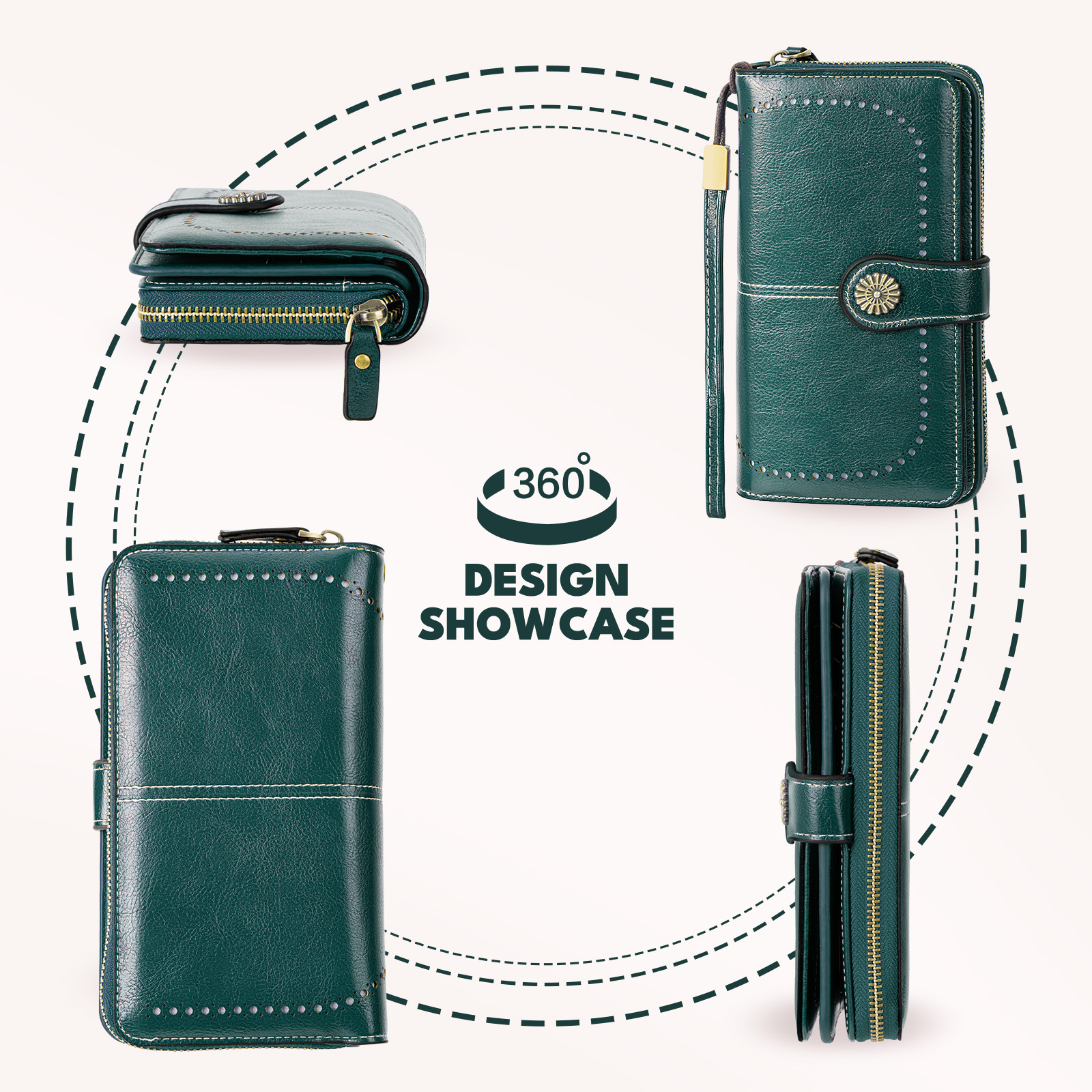 Gmdisc Genuine Leather Wallet with RFID Blocking photo 4