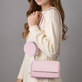 thumbnail image 2 of Small Solid Color Shoulder Bag for Women Zipper Crossbody Bags PU Leather Satchel with Detachable Coin Pouch for Daily Use Commuting Shopping, 2 of 8