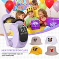 thumbnail image 5 of Adnoom Auto Hat Heat Press Machine, 3-in-1 Cap press, with 3pcs Interchangeable Platen, Heat Transfer Printing for Caps, Hats, Purple, 5 of 8
