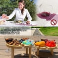 thumbnail image 3 of Mesa De Pícnic De Vino Al Aire Libre Con Portavasos De Vino Y Bandeja De Aperitivos Tamaño De Viaje Plegable Para Playa Y Camping Al Aire Libre Guardurnaity HA037896-00, 3 of 6