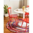 thumbnail image 3 of Indian Handmade Braided Multi Cotton Rectangular Area Rug, Home Décor Rug, Multi Cotton Rug, Multi Cotton Rug for Bedroom, Dining Room, living room, Doormat Rug Size - 6' Round (180 cm x 180 cm), 3 of 5