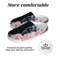 thumbnail image 6 of KLL Pink White Ocean Waves Pattern Adult Unisex Cozy Slippers,Fuzzy Slip-on Slippers TPR Sole Slippers Comfort Plush Home Footwear for Indoor & Outdoor-37/38, 6 of 7