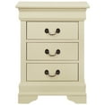thumbnail image 3 of Glory Furniture Louis Phillipe 3 Drawer Nightstand in Beige, 3 of 5