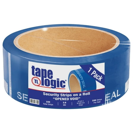 Tape Logic Security Strips on a Roll 3.9 Mil 2" x 5 3/4" Blue 1/Case T90257BE1PK