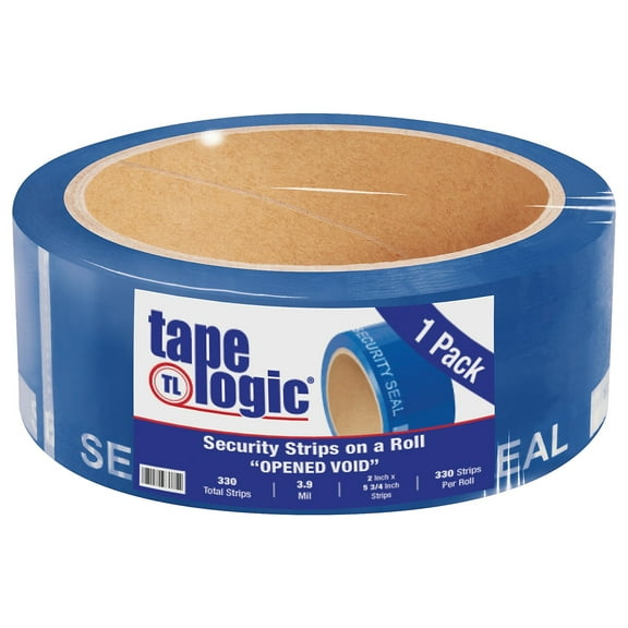 Tape Logic Security Strips on a Roll 3.9 Mil 2" x 5 3/4" Blue 1/Case T90257BE1PK