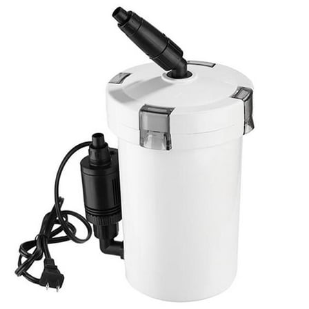 3-Stage External Canister Filter for 28 gal Aquarium Fish Tank, White