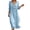 X306 Blue, variant on Bysome Women Dresses Solid Color 3/4 Sleeve V-Neck Flowy Dress Summer Comfortable Women Dress Size L Blue