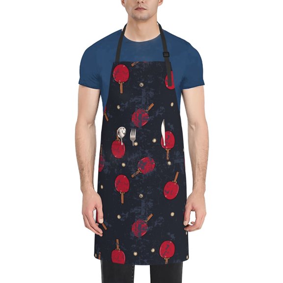 Rateoe Ping Pong Aprons with Pocket,Men Womens Aprons Waterproof Adjustable Cooking Aprons for Kitchen Gardening and Salon
