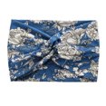 thumbnail image 3 of Floral Bandana Headbands for Women Knotted No Head Bands Soft Turban Headband Hair Accessories Boho Casual Sport Hair Accessories for Women Yoga Workout(Blue,One Size), 3 of 3