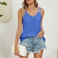 thumbnail image 5 of Womens Shirts Blouse Women's Summer Sleeveless Refreshing Tank Top T-shirt Casual Loose Strap Open Back Tank, 5 of 7
