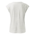 thumbnail image 5 of WTXUE Tank Tops Sleeveless, Scoop Neck Cotton Women Cap Sleeve Summer V-Neck Shirts Loose Blouse Solid Casual Tops for Women White M, 5 of 7