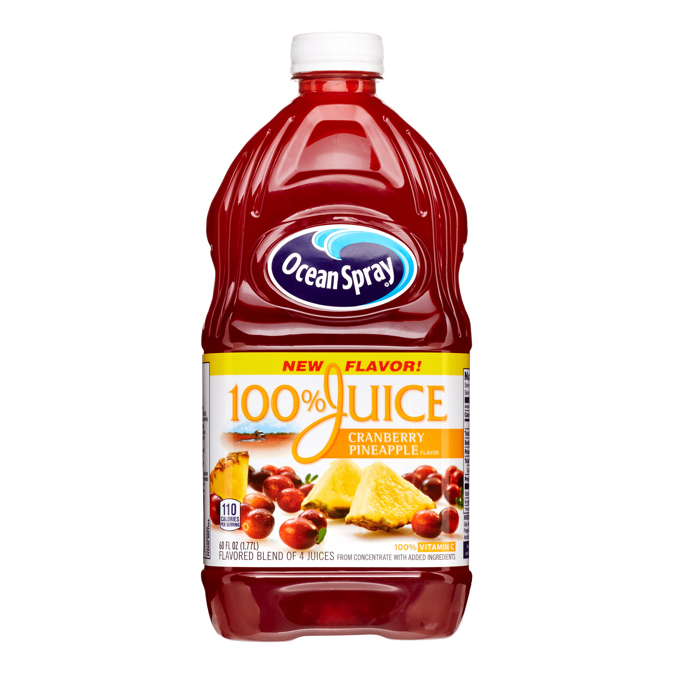 (2 Pack) Ocean Spray 100 Juice, CranPineapple, 60 Fl Oz