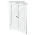 thumbnail image 2 of Spaco Adjustable Corner Storage Cabinet with Shutter Doors-White, Bathroom Storage Cabinet for Entryway Storage, Home Office Furniture, 2 of 7