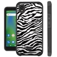 thumbnail image 1 of Compatible with Cricket Debut Smart Hybrid Fusion Guard Phone Case Cover (Zebra Skin ), 1 of 1