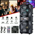 thumbnail image 4 of Dazone Dual 6.5" Woofer Portable FM Bluetooth Party Speaker Heavy Bass Sound Remote Control, 4 of 9