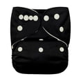 thumbnail image 1 of Pañal Reutilizable,Pañales de tela para bebé ajustables lavables,Pañales de natación reutilizables para bebés recién nacidos,Bolsillo Pañales De Tela Cubre Pañales Incerts,Pañal Negro, 1 of 10