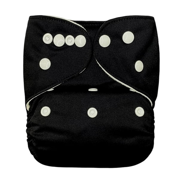 Pañal Reutilizable,Pañales de tela para bebé ajustables lavables,Pañales de natación reutilizables para bebés recién nacidos,Bolsillo Pañales De Tela Cubre Pañales Incerts,Pañal Negro