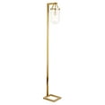 thumbnail image 2 of Evelyn&Zoe Shiloh 68" Tall Floor Lamp with Glass Shade, Brass/Seeded, 2 of 8