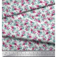 thumbnail image 3 of Soimoi Cotton Voile Fabric Flower & Leaves Watercolor Printed Fabric 1 Yard 42 Inch Wide, 3 of 3