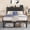 Black, variant on Bolvdo Bed Frame with Linen Upholstered Headboard, Twin, Metal Support, No Box Spring Needed, Noise Free, Under Bed Storage, Easy Assembly, Grey