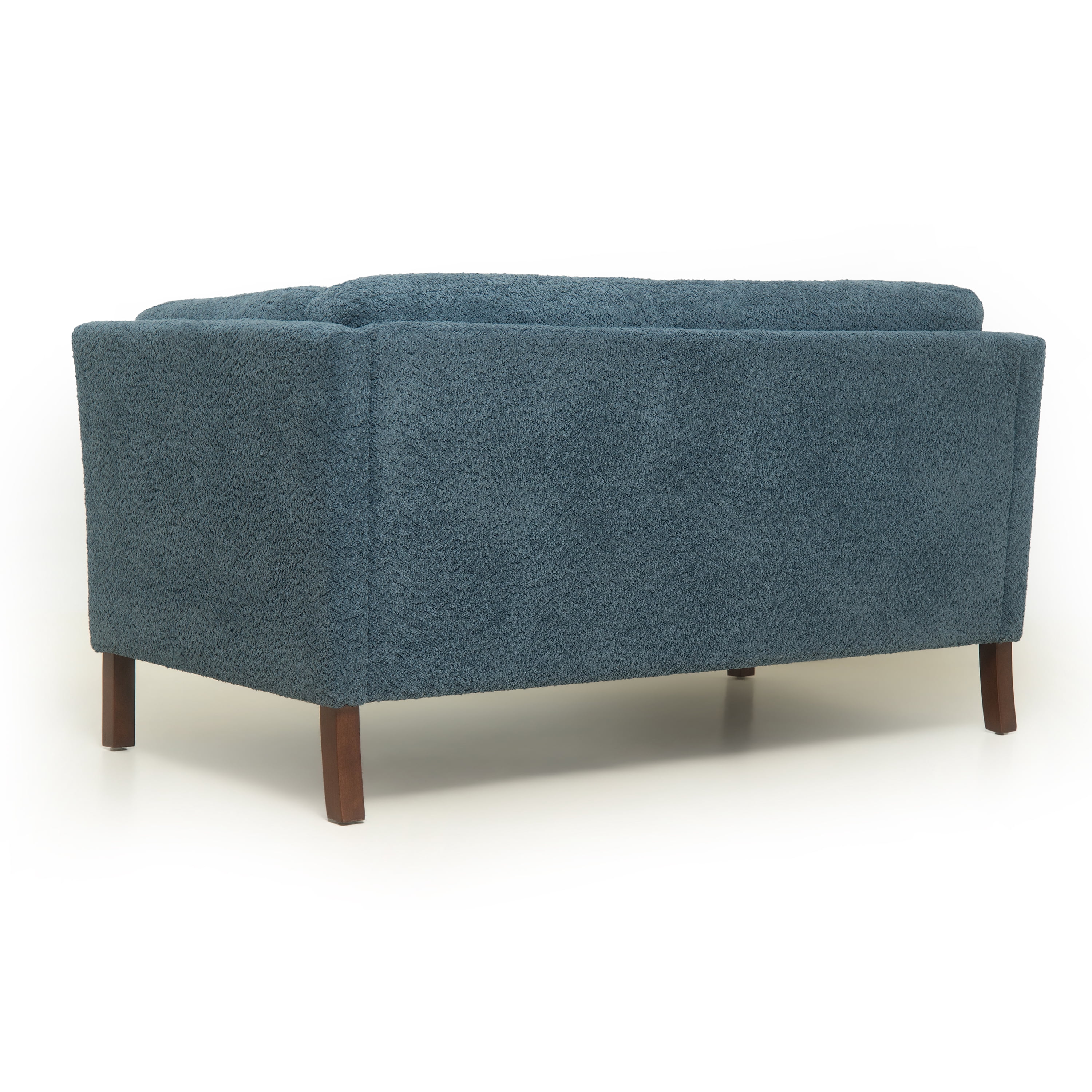 Noble House Julisa 58" Modern Chenille Fabric Loveseat with Removable Cushion, Fixed Backrest, Blue