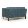thumbnail image 6 of Noble House Julisa 58" Modern Chenille Fabric Loveseat with Removable Cushion, Fixed Backrest, Blue, 6 of 8