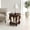 Cherry, variant on Antique Natural Round End Table with Lower Shelf - Solid Wood Sofa Side Table