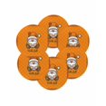 thumbnail image 7 of 13 Inch Round Placemats Set of 6, Christmas Gnomes Non Slip Heat Insulation PP Table Mats, Winter Xmas Snowflakes Textured Orange Washable Place Mats for Kitchen Dining Party Table Decor, 7 of 7