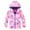 Pink, variant on Mercatoo Kids Tie Dye Rain Jacket Girls Fashion Versatile Windbreaker Lightweight Fleece Raincoat Fall Warm Waterproo1 Overcoat