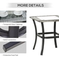 thumbnail image 4 of 3-Piece Grey Patio Rocking Chair Set with Coffee Table - Outdoor PE Rattan Bistro Set for Deck, Backyard, Poolside Relaxation & Conversation, 4 of 7