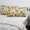 thumbnail image 4 of Sunflower Pillow Covers 12"x20", Vintage Summer Bee Botanical Farmhouse Soft Brushed Microfiber Breathable Throw Pillow Covers, Decorative Pillowcase with Zipper for Couch Sofa Bedroom Living Room, 4 of 9